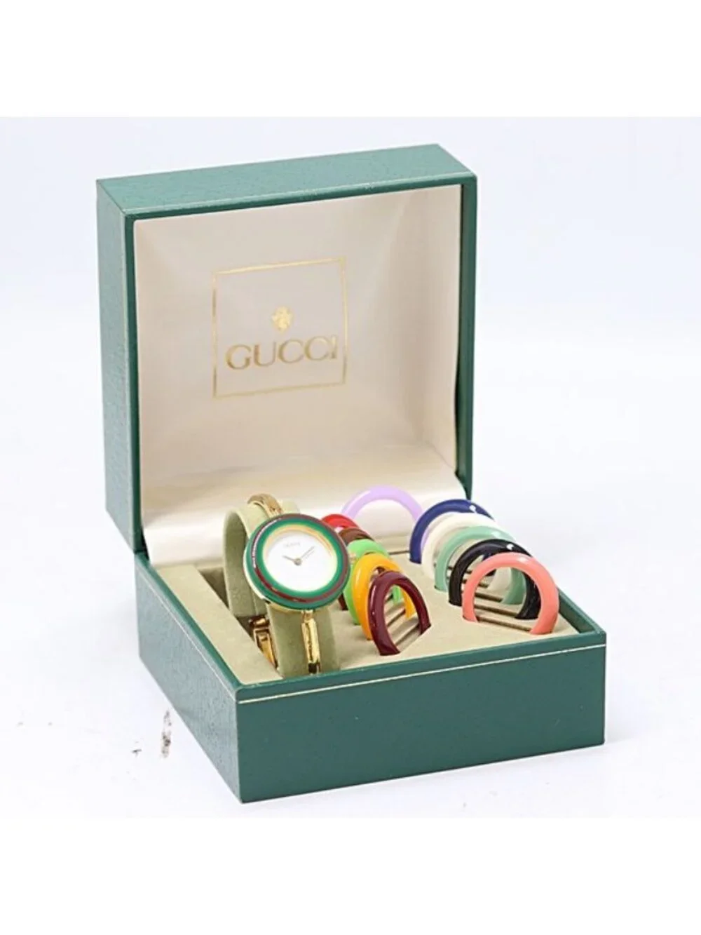 Gucci Change Bezel 11 12.2 Quartz White Dial Watch